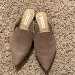 Brand new cute tan slip ons
